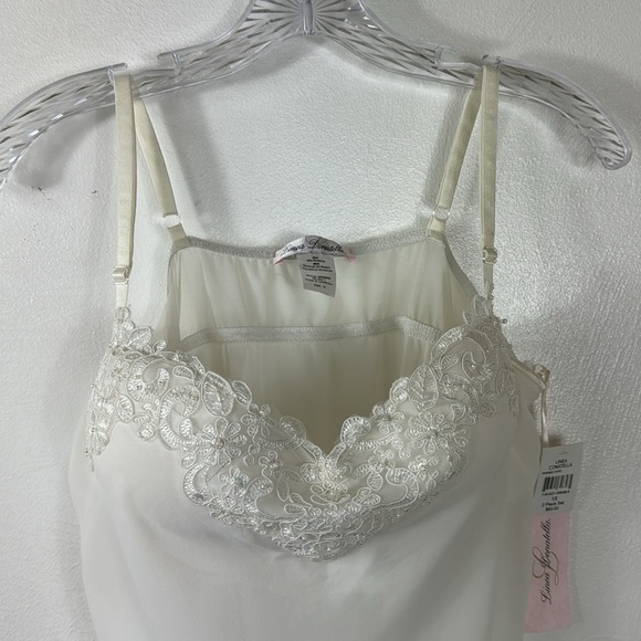 Linea Donatello 2-Piece Short Nightgown + Panty Women's Plus 1X Ivory New - Picture 3 of 12